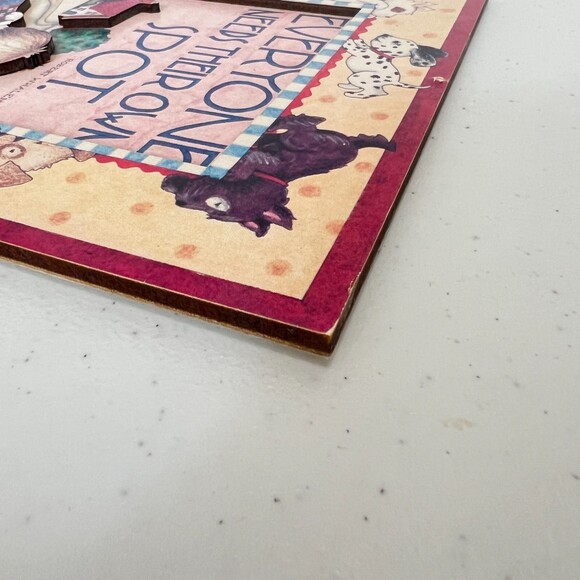 Mary Engelbreit Cards to Keep Plaque Everyone Needs Their Own Spot Dog Child - Picture 6 of 11